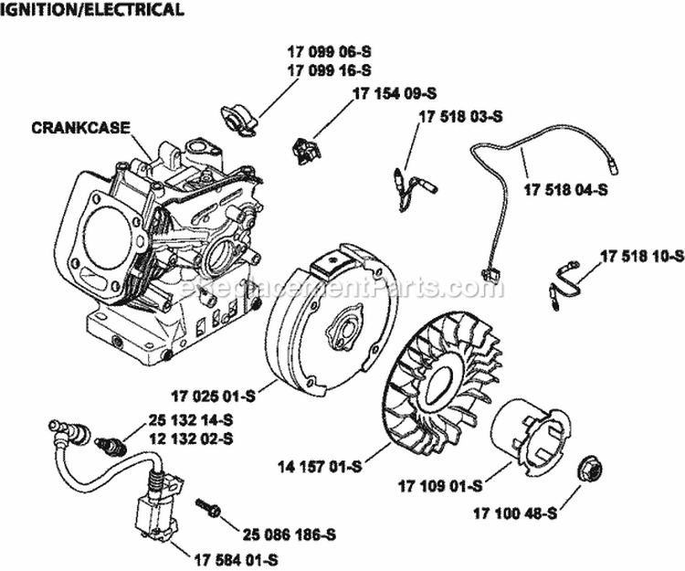 Page J Diagram and Parts List for CH270-0107  Kohler Engine