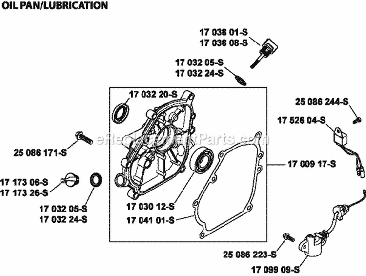 Page K Diagram and Parts List for CH270-0107  Kohler Engine