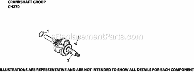 Page D Diagram and Parts List for CH270-0012  Kohler Engine