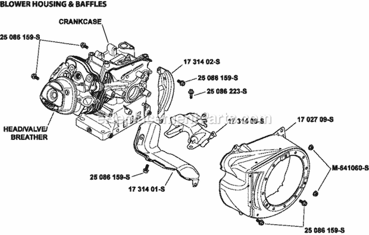 Page B Diagram and Parts List for CH270-0014  Kohler Engine