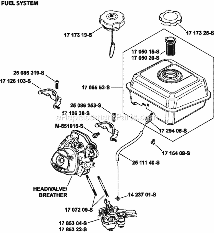 Page H Diagram and Parts List for CH270-0055  Kohler Engine
