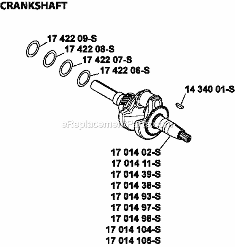 Page D Diagram and Parts List for CH270-0108  Kohler Engine