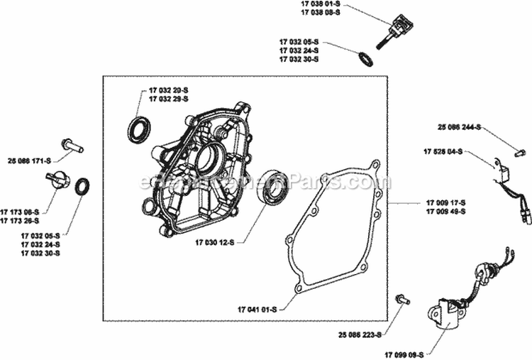 Page K Diagram and Parts List for CH270-0013  Kohler Engine