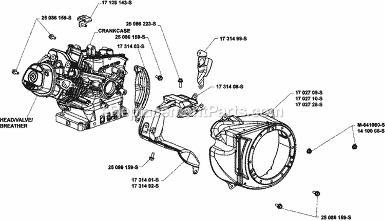 Page B Diagram and Parts List for CH270-0104  Kohler Engine