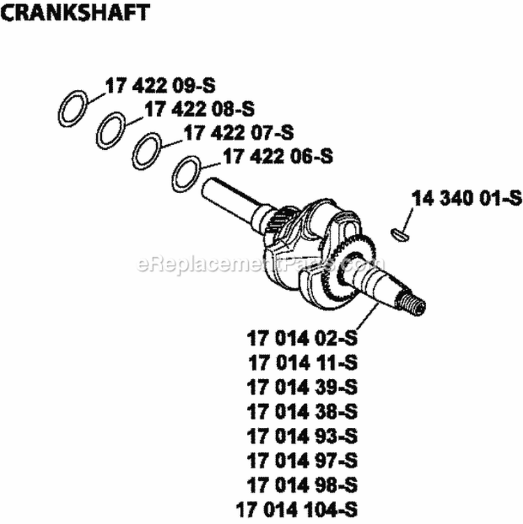 Page D Diagram and Parts List for CH270-0055  Kohler Engine
