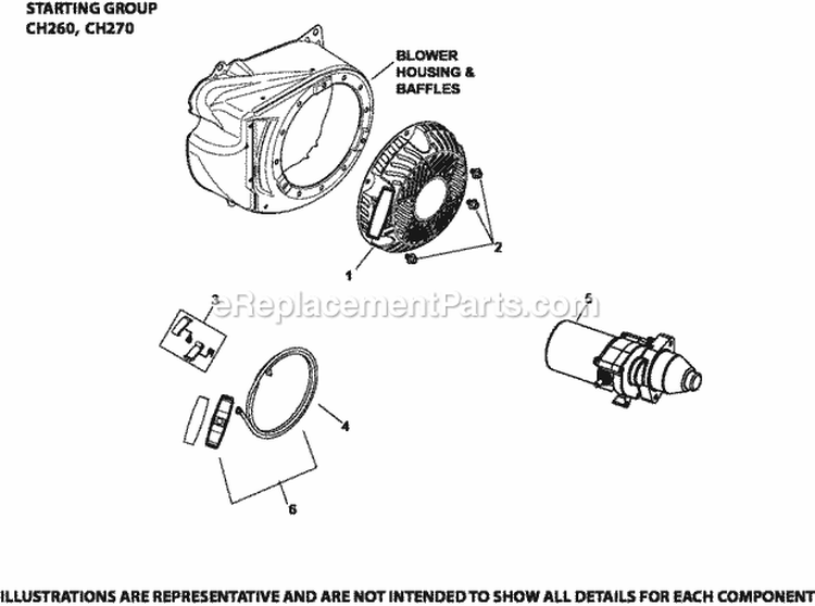 Page L Diagram and Parts List for CH270-3132  Kohler Engine