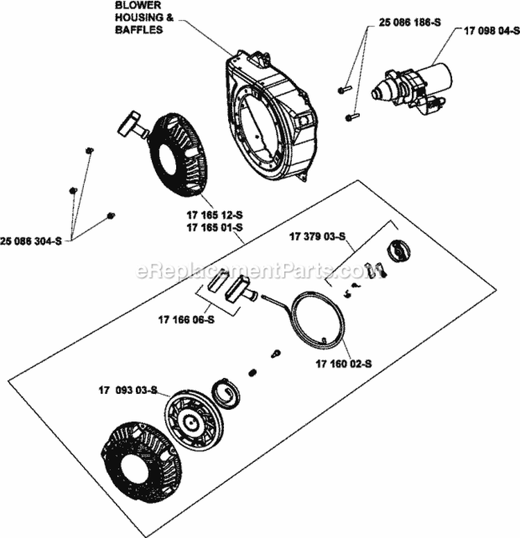 Page L Diagram and Parts List for CH395-0119  Kohler Engine