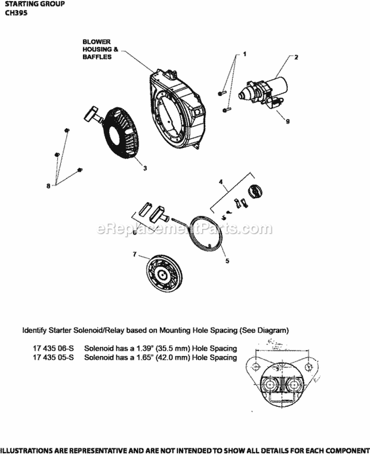 Page L Diagram and Parts List for CH395-3038  Kohler Engine