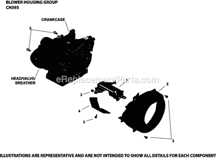 Page B Diagram and Parts List for CH395-0121  Kohler Engine