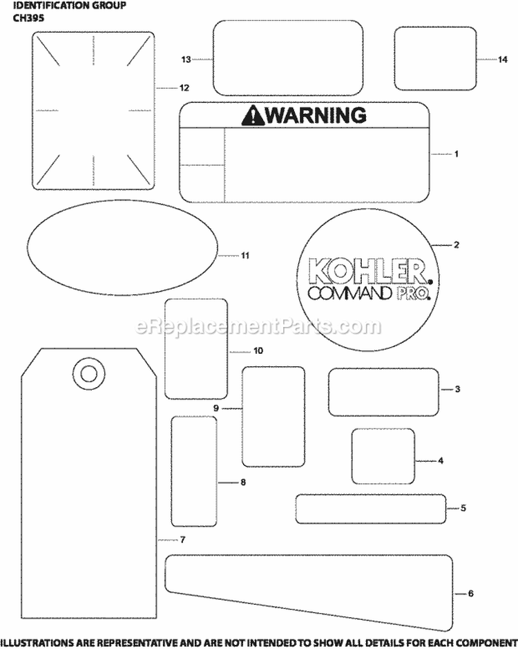 Page I Diagram and Parts List for CH395-3038  Kohler Engine