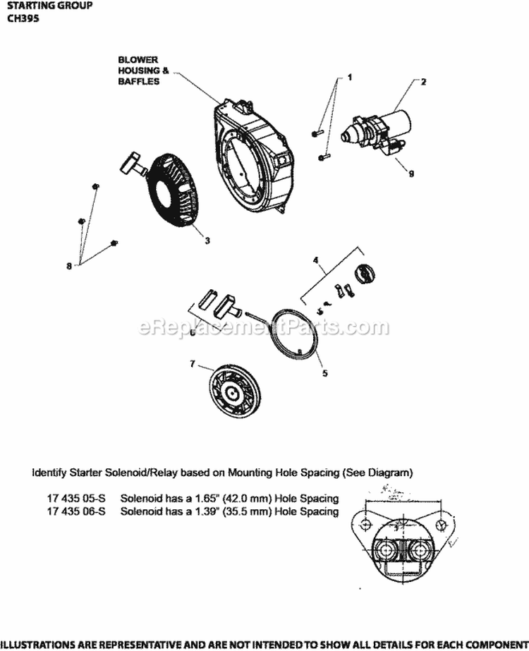 Page L Diagram and Parts List for CH395-3110  Kohler Engine