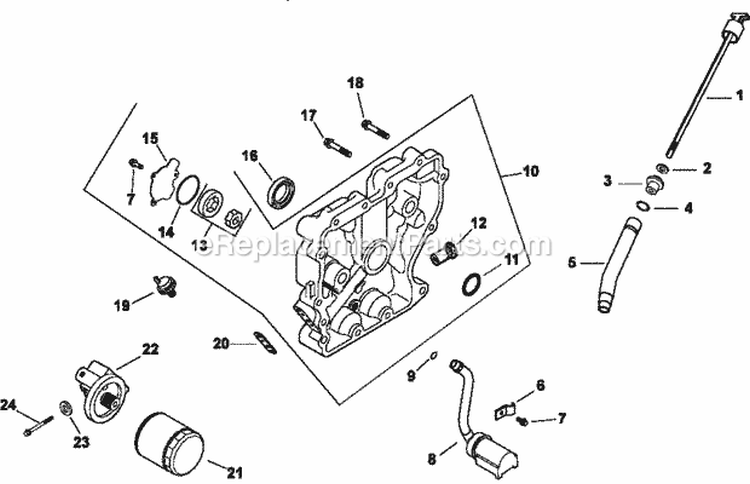Page K Diagram and Parts List for CH13-22528  Kohler Engine