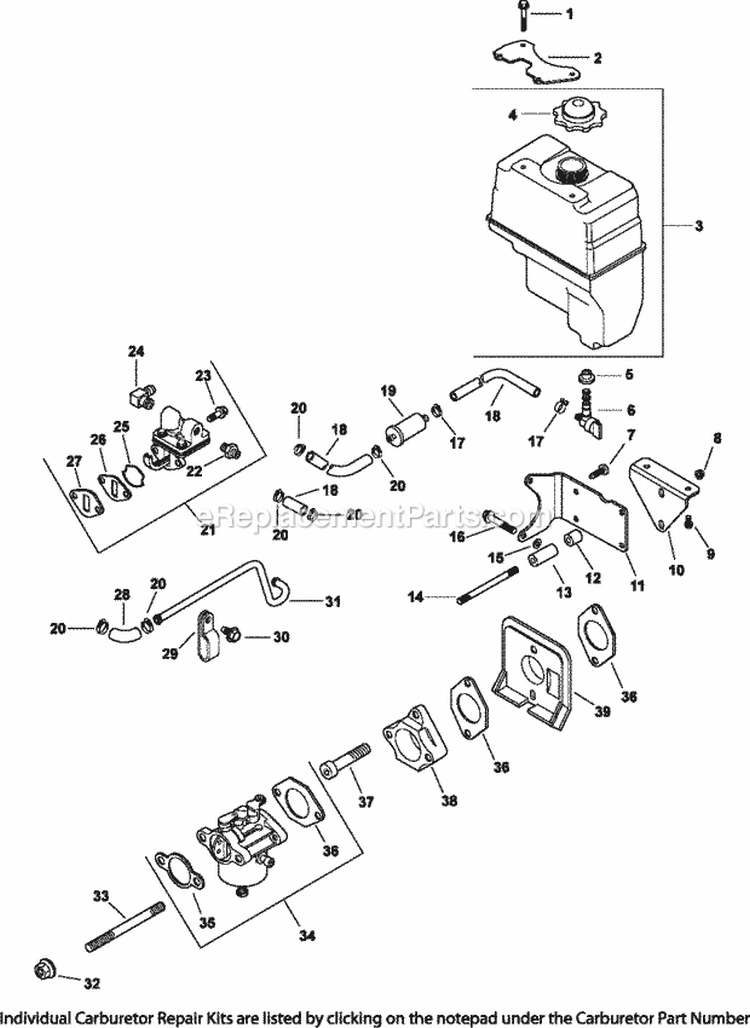 Page I Diagram and Parts List for CH430-0017  Kohler Engine