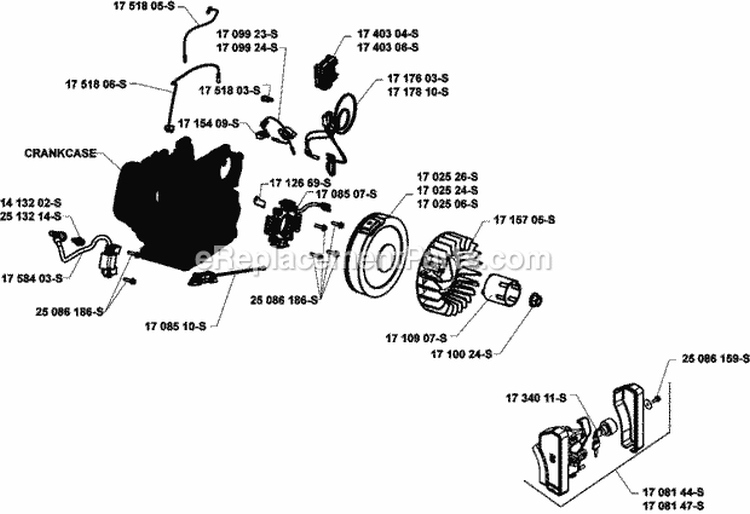 Page J Diagram and Parts List for CH440-0016  Kohler Engine