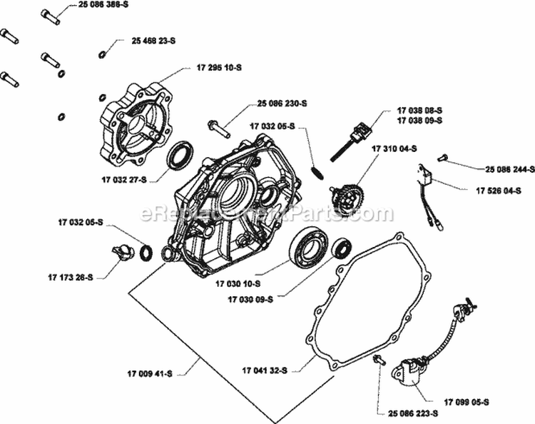 Page K Diagram and Parts List for CH440-0105  Kohler Engine