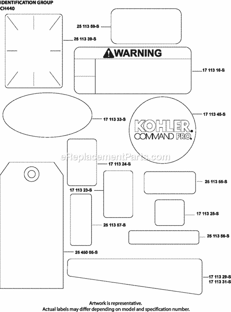 Page I Diagram and Parts List for CH440-0111  Kohler Engine