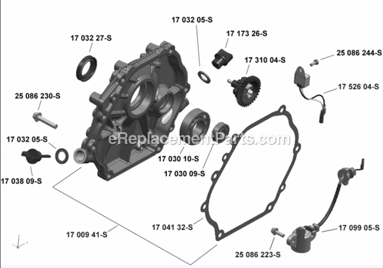 Lubrication Group Diagram and Parts List for CH440-3031  Kohler Engine