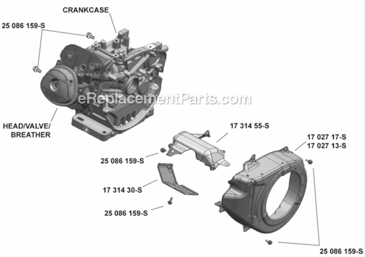 Blower Housing Group Diagram and Parts List for CH440-3031  Kohler Engine