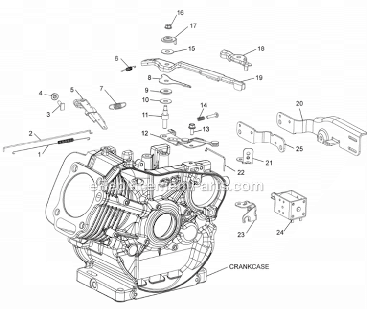 Engine Controls Group Diagram and Parts List for CH440-3031  Kohler Engine
