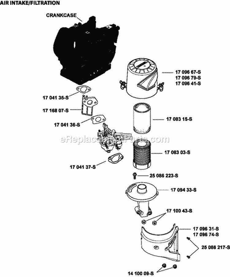 Page A Diagram and Parts List for CH440-3114  Kohler Engine