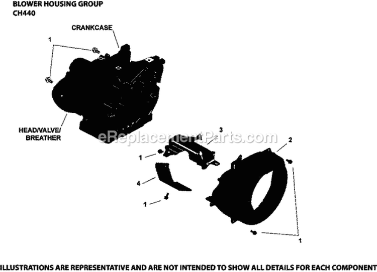 Page B Diagram and Parts List for CH440-3116  Kohler Engine