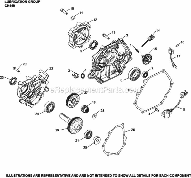 Lubrication_Group_Ch440-3118_Ch440 Diagram and Parts List for CH440-3118  Kohler Engine