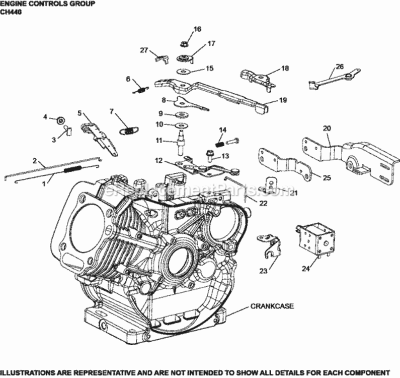 Engine_Controls_Group_Ch440-3118_Ch440 Diagram and Parts List for CH440-3118  Kohler Engine