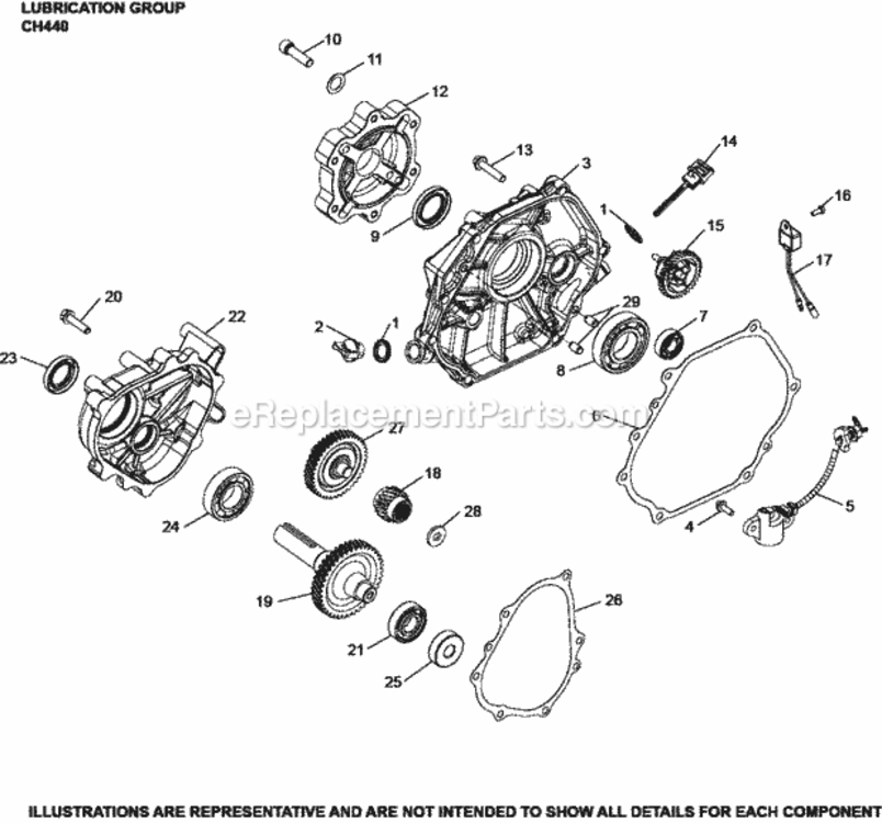 Lubrication_Group_Ch440-3139_Ch440 Diagram and Parts List for CH440-3139  Kohler Engine