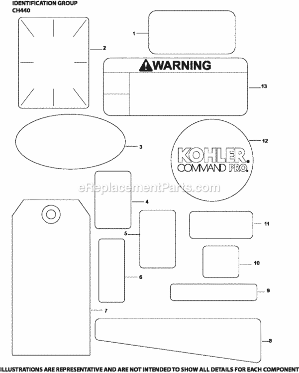 Identification_Group_Ch440-3139_Ch440 Diagram and Parts List for CH440-3139  Kohler Engine