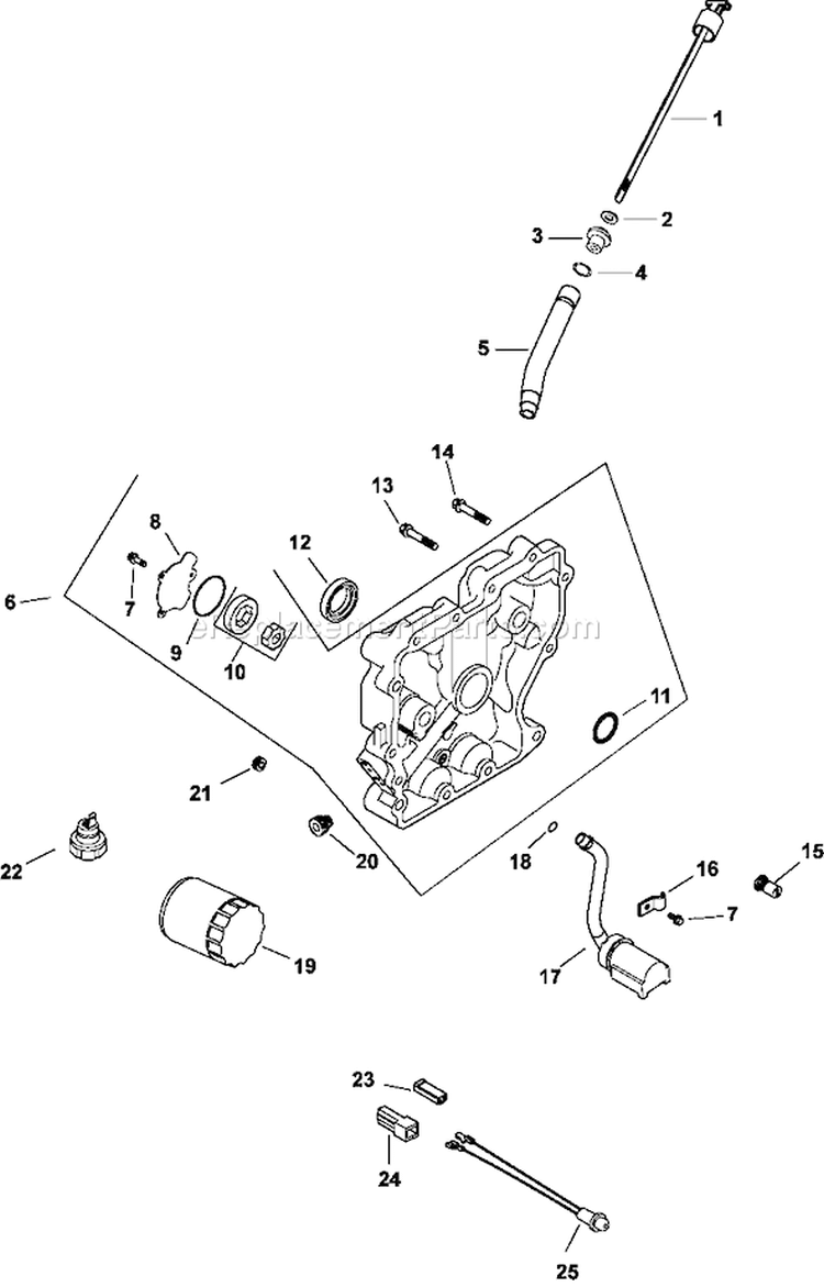 Page G Diagram and Parts List for CH450-0013  Kohler Engine