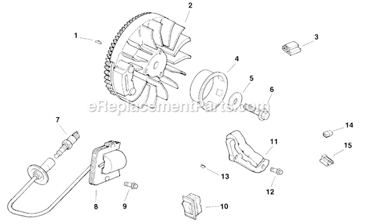 Page D Diagram and Parts List for CH5-1542  Kohler Engine