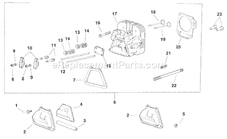 Head/Valve/Breather 4-14-1 (Tp-2356-A) Rev 10/25/2006 Diagram and Parts List for CH5-1523  Kohler Engine
