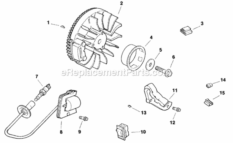 Page K Diagram and Parts List for CH5-1501  Kohler Engine