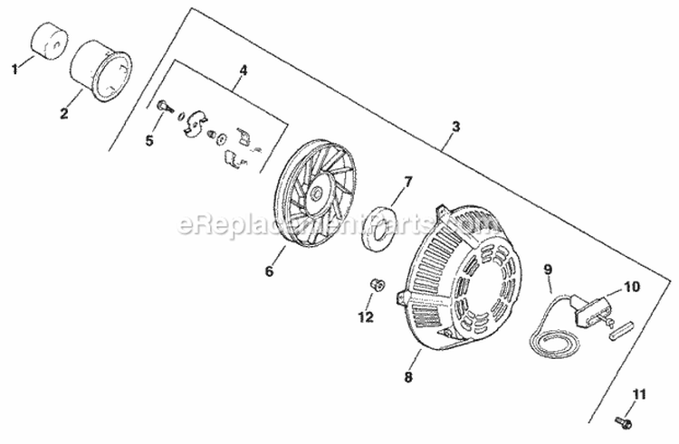 Page O Diagram and Parts List for CH20-64574  Kohler Engine