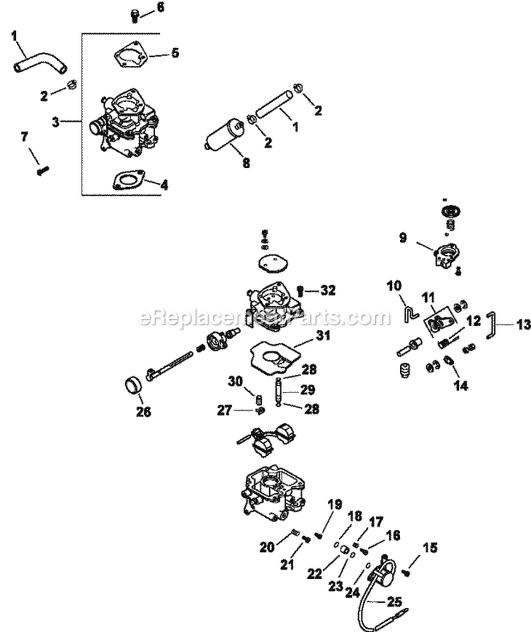 Page H Diagram and Parts List for CH18-62630  Kohler Engine