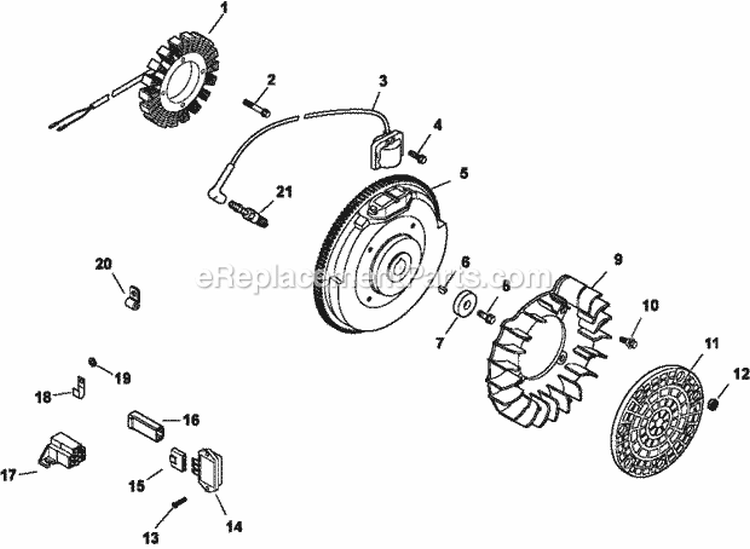 Page L Diagram and Parts List for CH18-62584  Kohler Engine