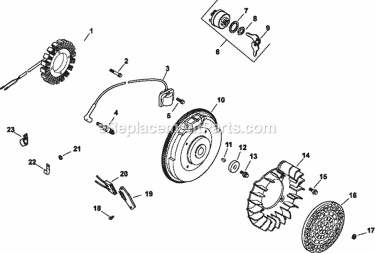 Page J Diagram and Parts List for CH18-62649  Kohler Engine