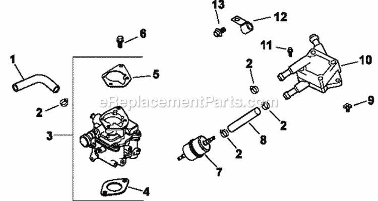 Page J Diagram and Parts List for CH18-62623  Kohler Engine