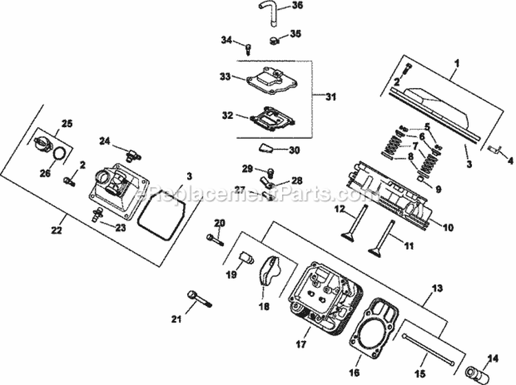 Page F Diagram and Parts List for CH20-64740  Kohler Engine