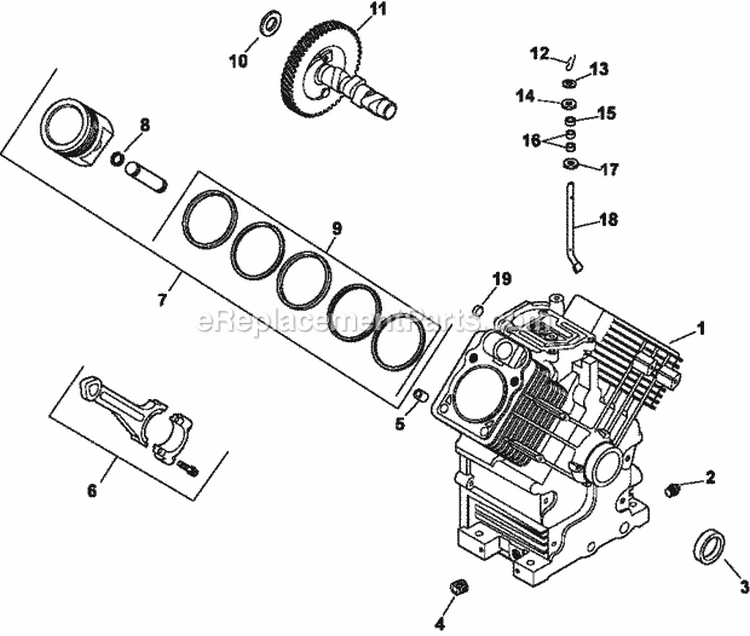 Page C Diagram and Parts List for CH18-62641  Kohler Engine