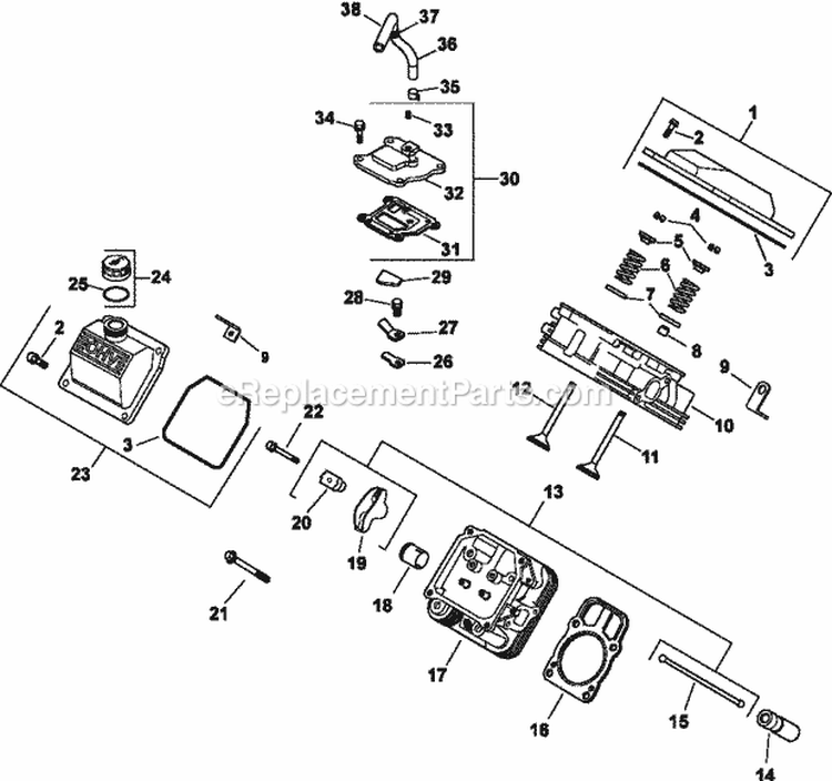 Page E Diagram and Parts List for CH20-64570  Kohler Engine