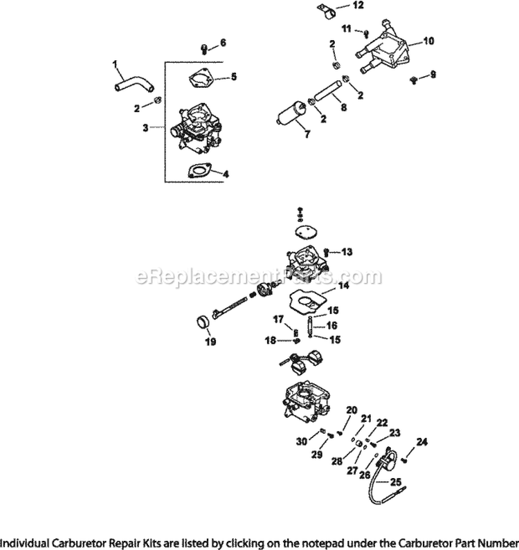 Page H Diagram and Parts List for CH640-3019  Kohler Engine