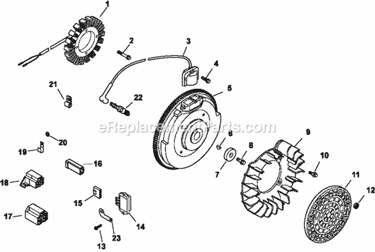 Page J Diagram and Parts List for CH640-0027  Kohler Engine