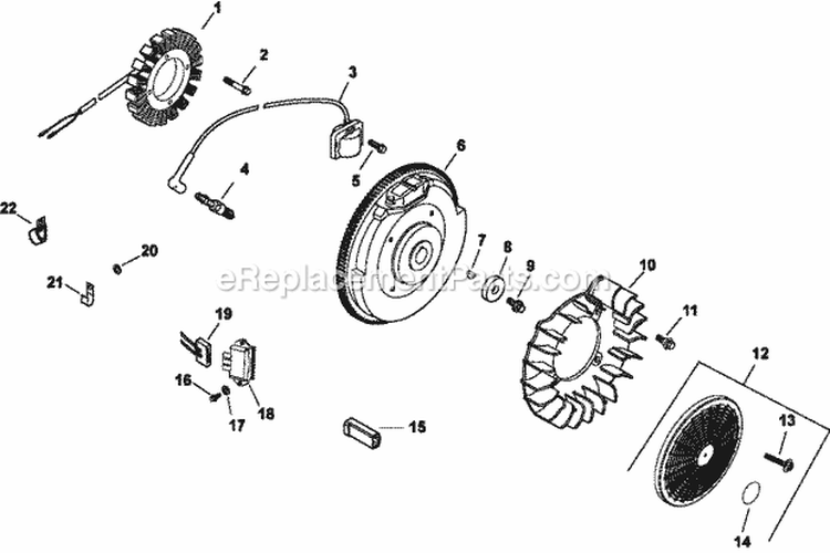 Page J Diagram and Parts List for CH20-64691  Kohler Engine
