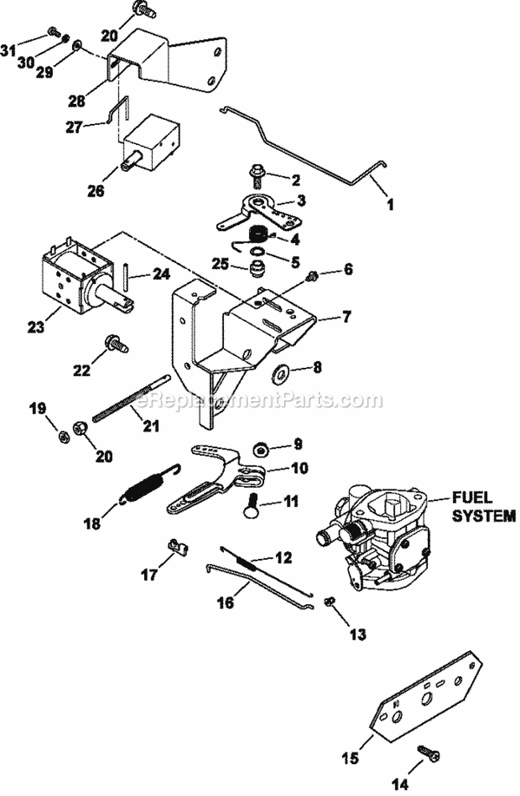 Page F Diagram and Parts List for CH640-0027  Kohler Engine