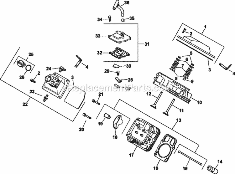Page F Diagram and Parts List for CH620-3046  Kohler Engine