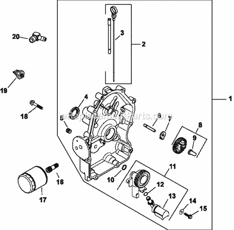 Page L Diagram and Parts List for CH20-64759  Kohler Engine