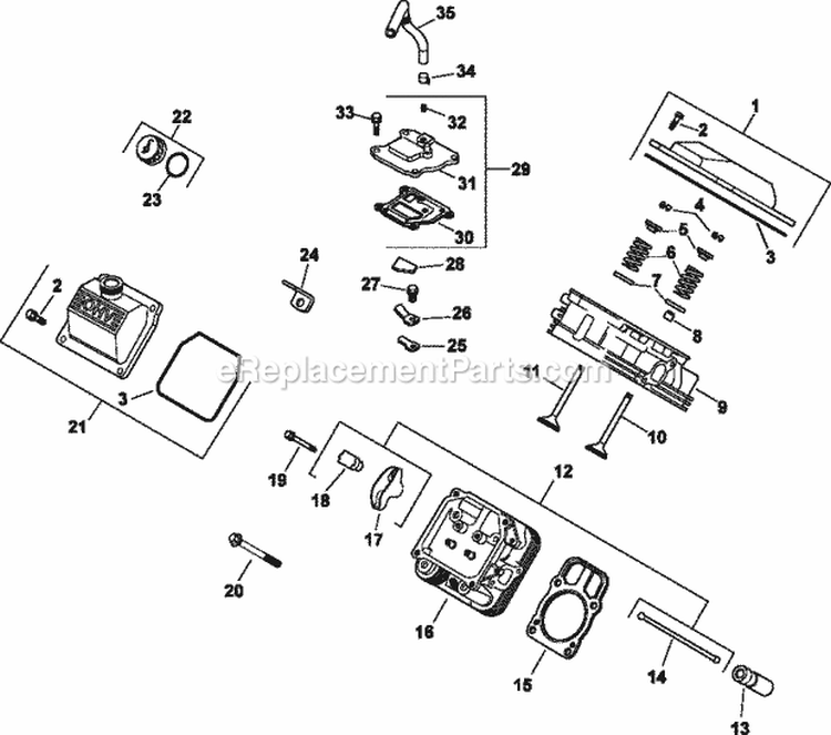 Page F Diagram and Parts List for CH18-62622  Kohler Engine