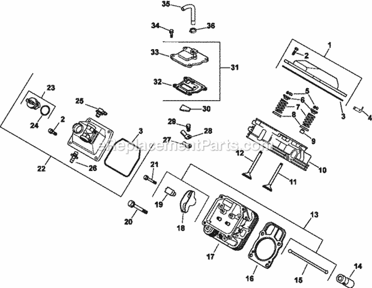 Page E Diagram and Parts List for CH20-64691  Kohler Engine
