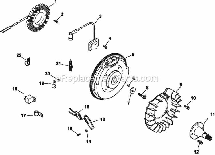 Page K Diagram and Parts List for CH640-3025  Kohler Engine